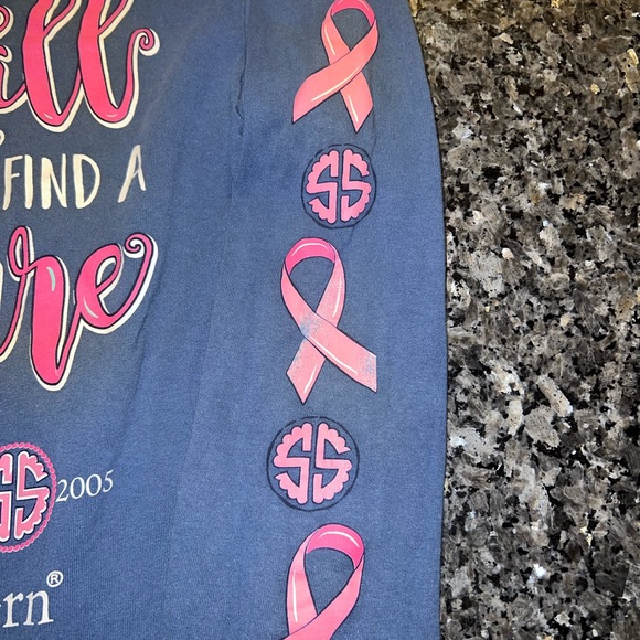 Simply Southern “Stand Tall and Find a Cure” Pineapple Long Sleeve Graphic Shirt - Picture 4 of 9